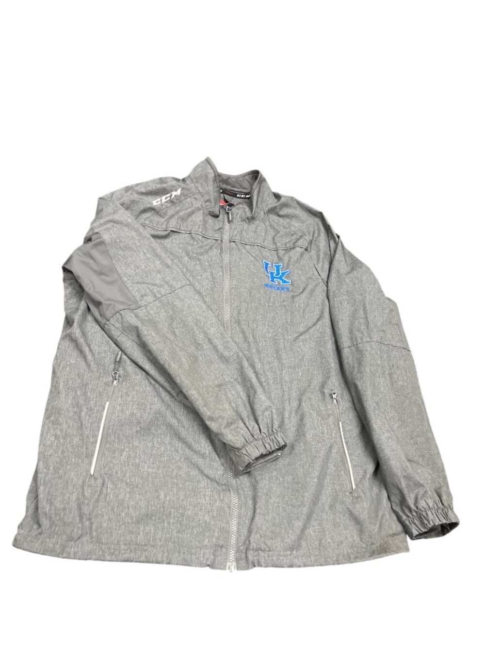 CCM88 mens gray tacticle cool Univ of Kentucky embroided jacket sz L SKU 10-932